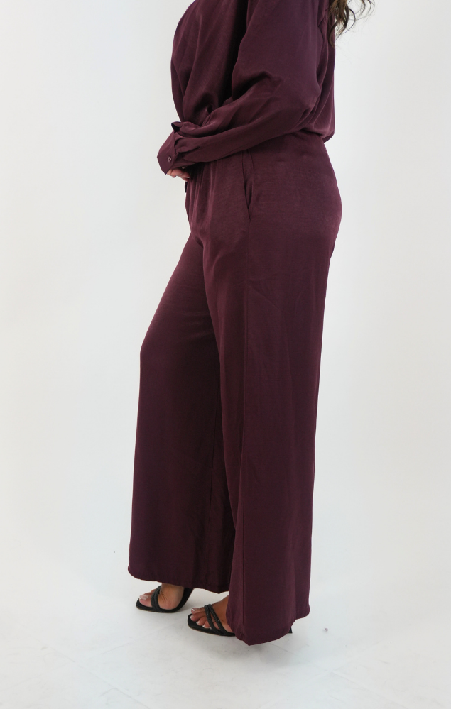 Pantalone Chloe bordeaux