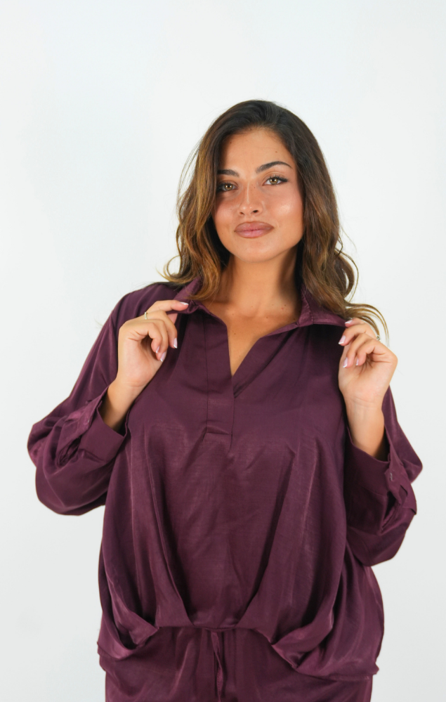 Blusa Chloe bordeaux