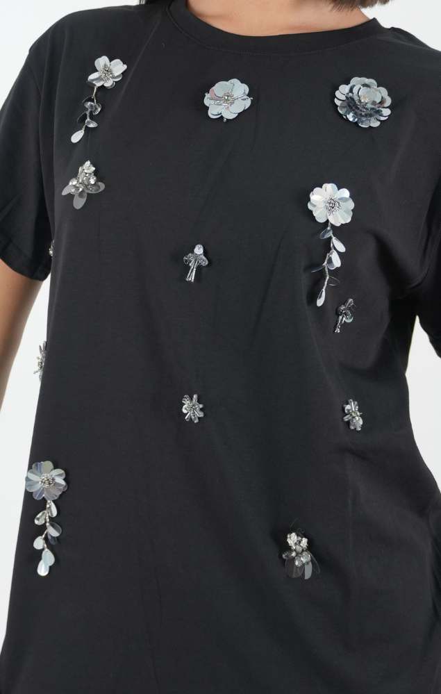 T-shirt Corinne nera