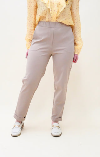 Pantalone punto Milano beige