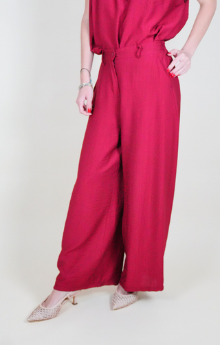 pantaloni palazzo rosso