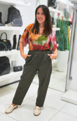 Pantalone Pop-trash verde militare