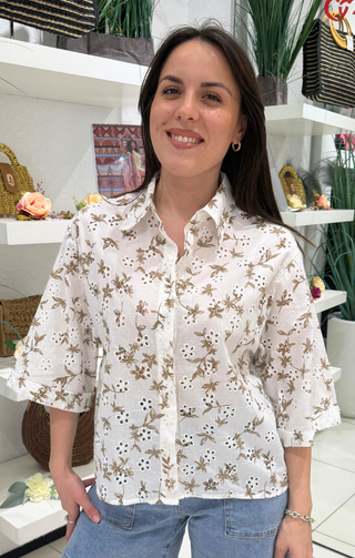 Camicia Sangallo beige
