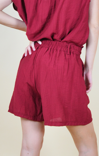 Shorts ampi rosso
