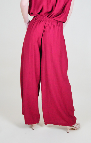 pantaloni palazzo rosso
