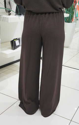 PANTALONE LANA COORDINATO MARRONE