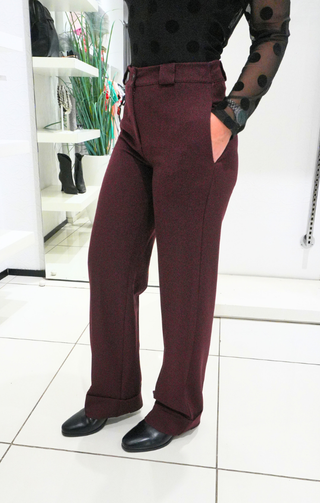 PANTALONE CLASSICO BORDEAUX