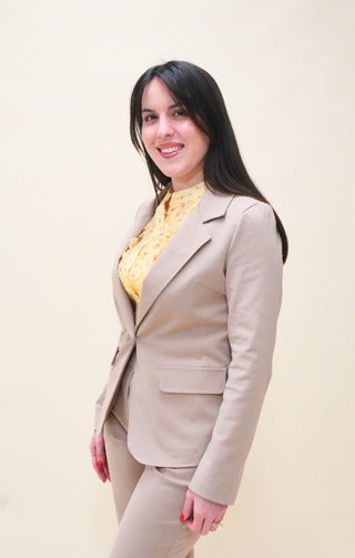 Blazer monopetto beige