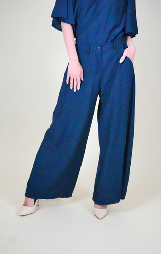 Pantalone palazzo blu