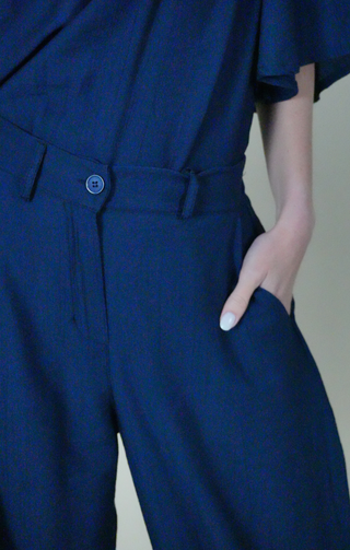 Pantalone palazzo blu