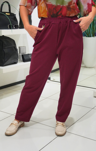Pantalone Pop-trash bordeaux