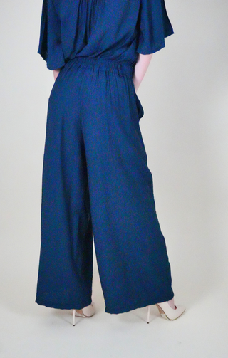 Pantalone palazzo blu