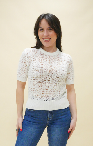 T-shirt di filo bianca