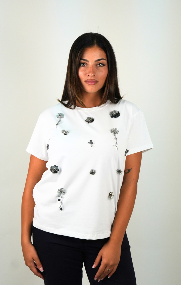 T-shirt Corinne bianca