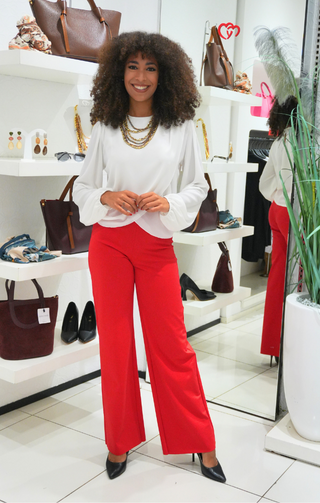 Blusa a incrocio bianca