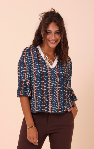 Blusa 3/4 Geometric