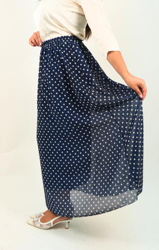 Gonna a pois blu