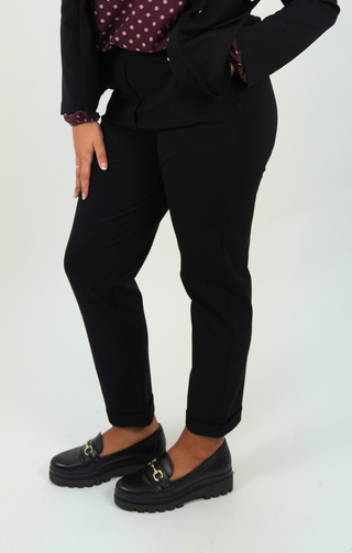 Pantalone in punto milano nero