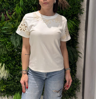T-shirt Roberta bianca