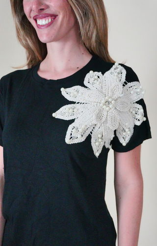 T-shirt Stella nera
