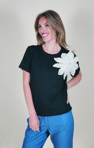 T-shirt Stella nera
