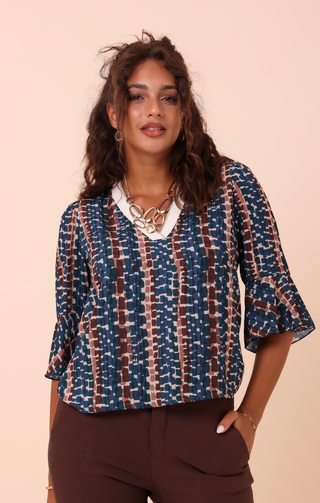 Blusa 3/4 Geometric