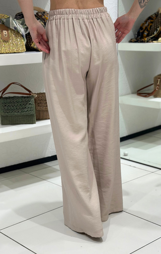 Pantalone palazzo beige