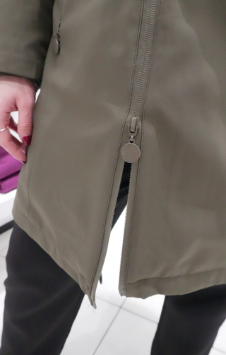 Giubbino double face lungo verde