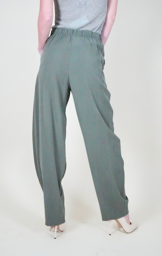 Pantalone Soft vita alta verde militare