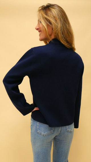 Giacca in maglia blu