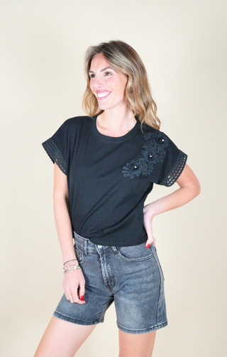 Shorts di jeans grigio
