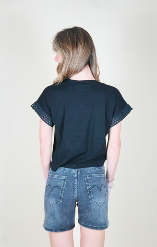 T-shirt Cristina nera