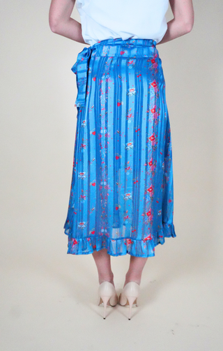 Gonna midi in chiffon floreale fantasia