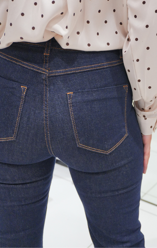Jeans flare blu scuro