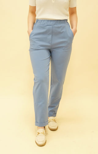 Pantalone punto Milano azzurro