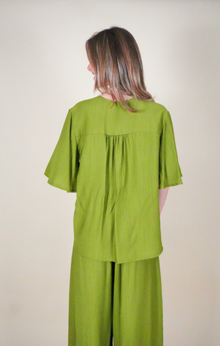 Blusa a "V" verde