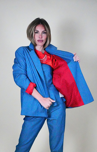 Blazer donna effetto denim