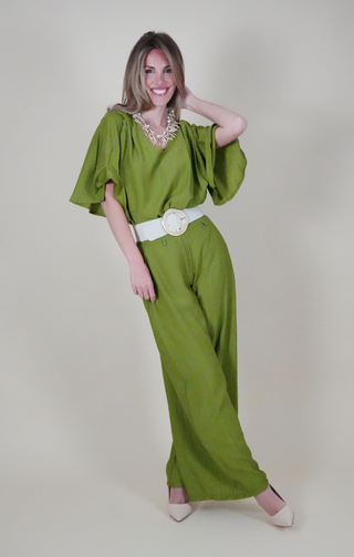 Pantalone palazzo verde
