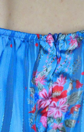 Abito corto in chiffon fantasia