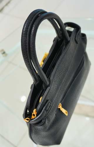 Borsa in ecopelle nera