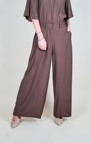 pantaloni palazzo marrone