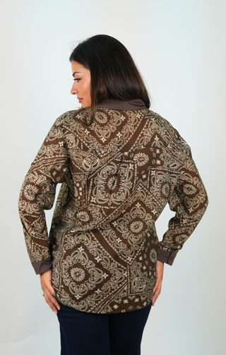 Camicia bandana marrone