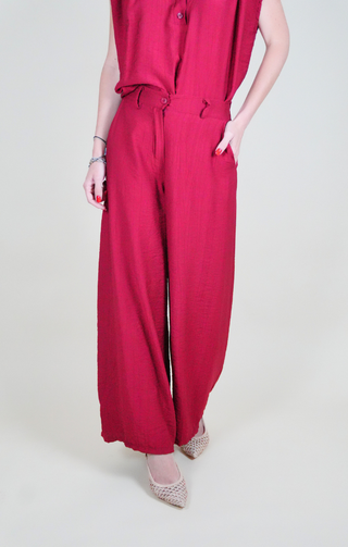 pantaloni palazzo rosso