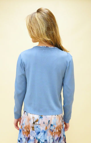 Coprispalle in filo azzurro