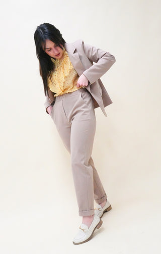 Pantalone punto Milano beige