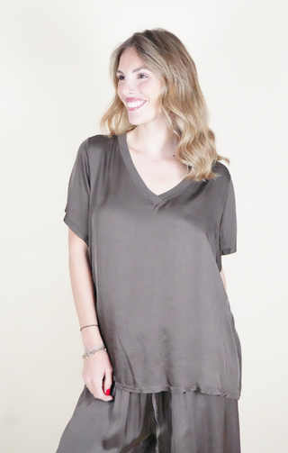 Maglia "over" Marrone