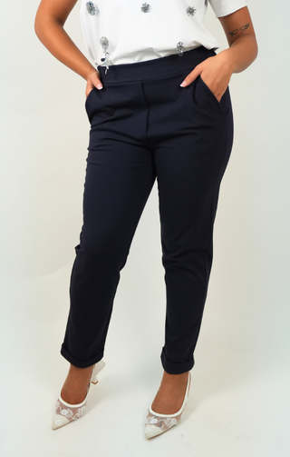 Pantalone in punto milano blu