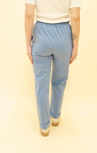 Pantalone punto Milano azzurro