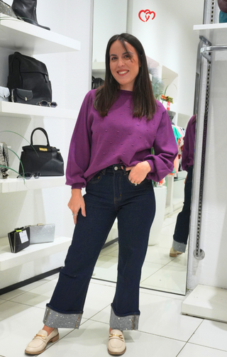 MAGLIONCINO LANA VIOLA