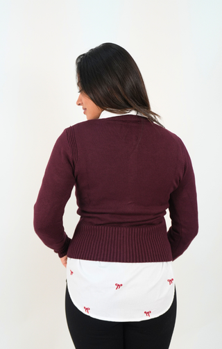 Cardigan Aurora Bordeaux